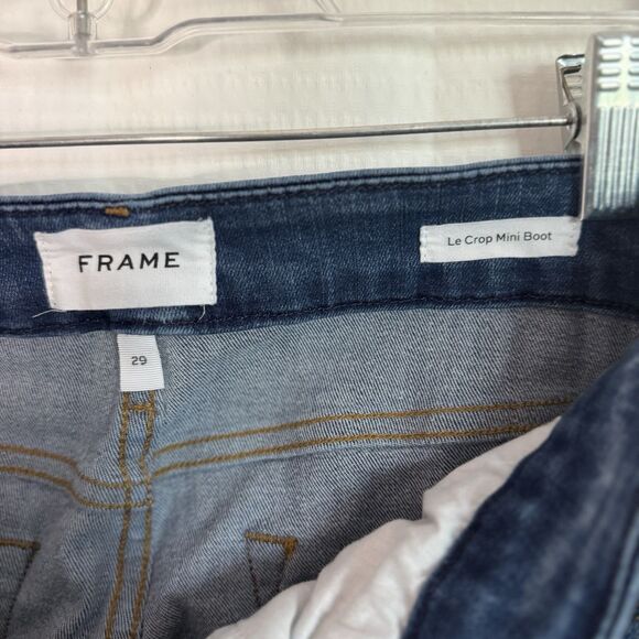 Frame Le Garcon Jeans Womens Size 29 Blue Slim Fit Straight Leg Mid Rise Stretch - Picture 5 of 6